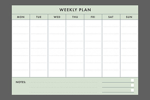 Printable A4 Basic Weekly Planner II