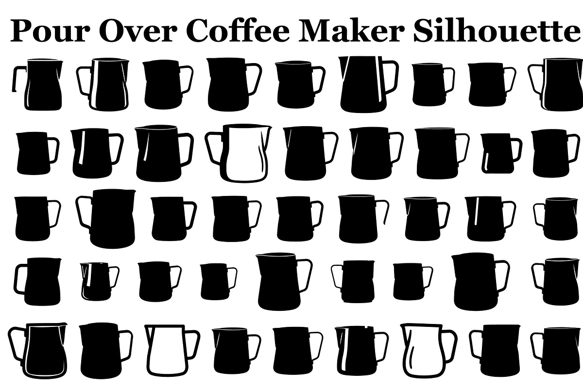 Pour Over Coffee Maker Silhouettes, a Graphic by musafir_fashion (Photo 1 of 14)