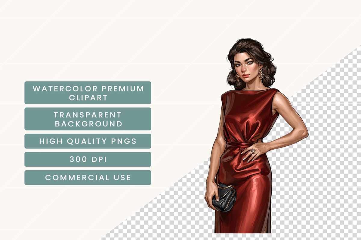 Mafia Romance Clipart Bundle, a Person Illustration by BusyDaydesign (Photo 7 of 9)