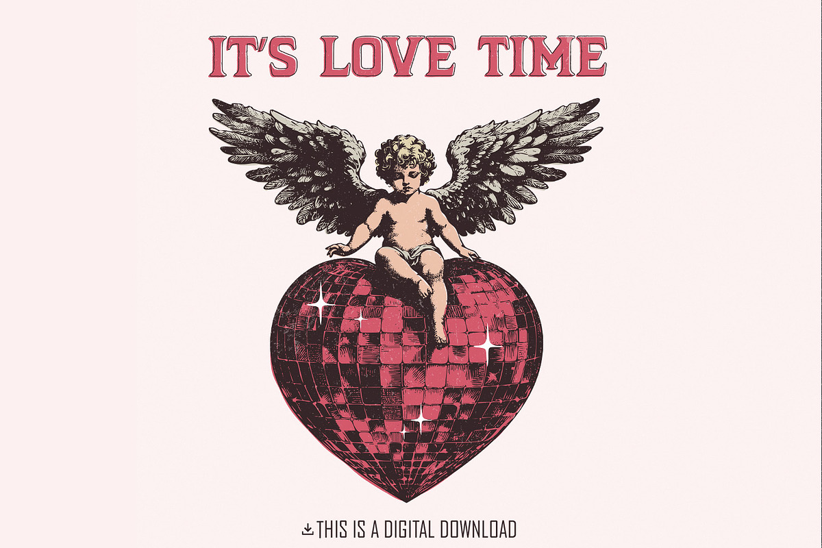 It's Love Time png, Valentine's Day, an Illustration by SharpMarketplace (Photo 1 of 9)