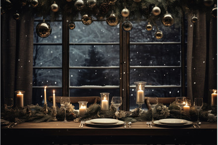 Christmas table setting with winter, a Holiday Photo by Yulia Furman
