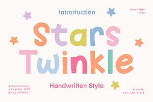 Stars Twinkle - A Handwritting Kids