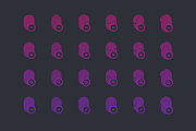 Fingerprint Icons Set, an Outline Icon by Ema Dimitrova (Thumbnail 2 of 3)