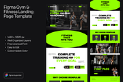 Figma Gym & Fitness Landing Page, a Landing Page Template by Musara (Thumbnail 1 of 6)