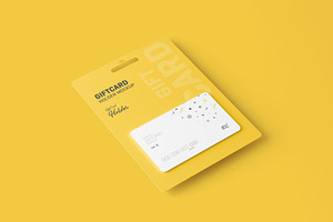 Gift Card Mockup With Card Holder