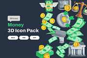 Money 3D Icon Pack, an Object 3D Model by Nate Studios (Thumbnail 1 of 6)