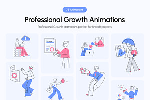 Animated Professional Growth, a Finance Illustration by Brickclay
