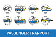 Passenger transport. Icons set, a Transportation Illustration by WINS Doodle shop (Thumbnail 1 of 10)