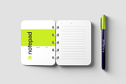Notepad and Pen Mockups, a Books & Magazine Mockup by artimasa (Thumbnail 4 of 6)