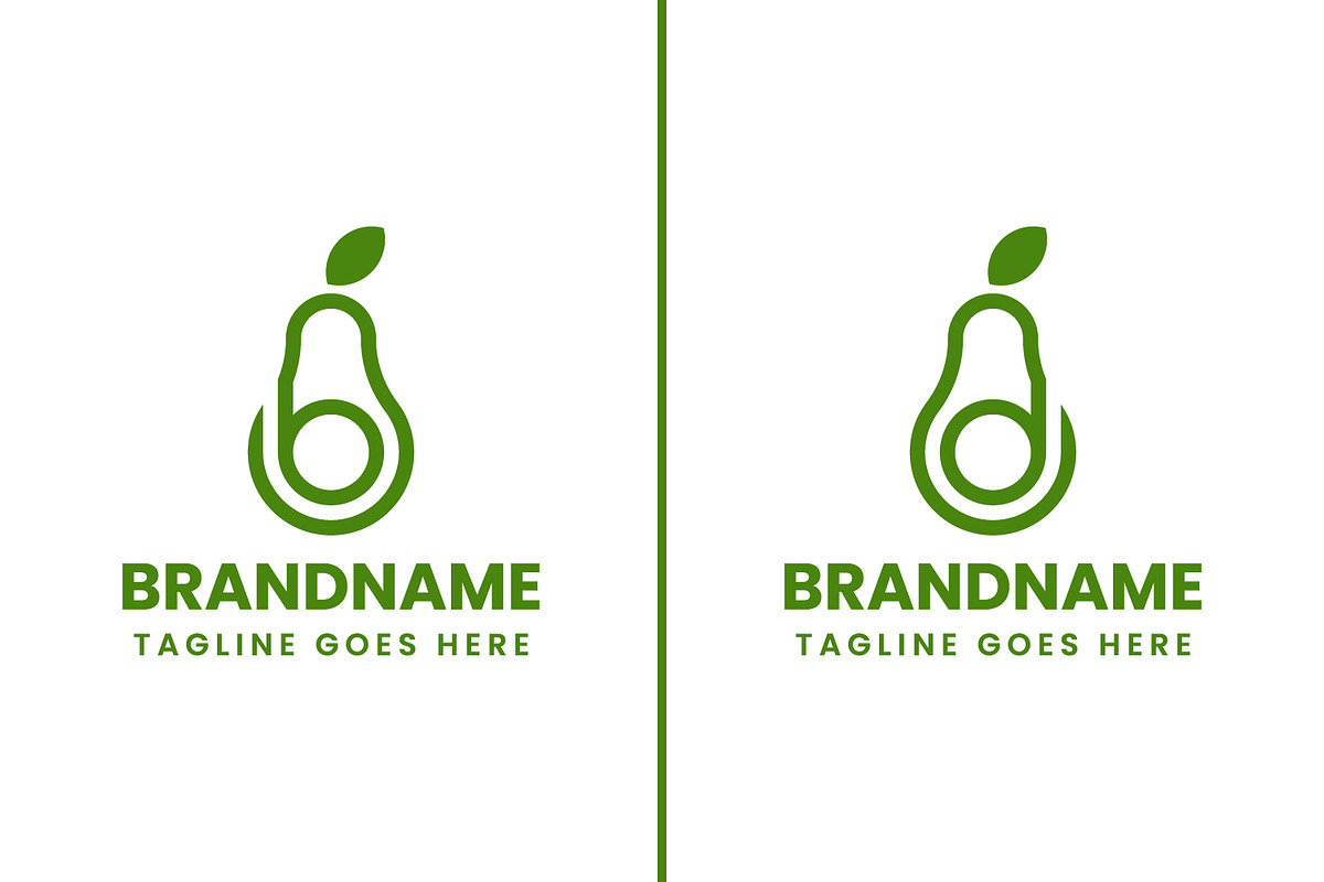 Letter B and D Avocado Logo, a Branding & Logo Template by Pray Art Design Studio