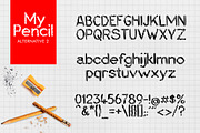 My Pencil, a Sans Serif Font by khurasan (Thumbnail 6 of 6)