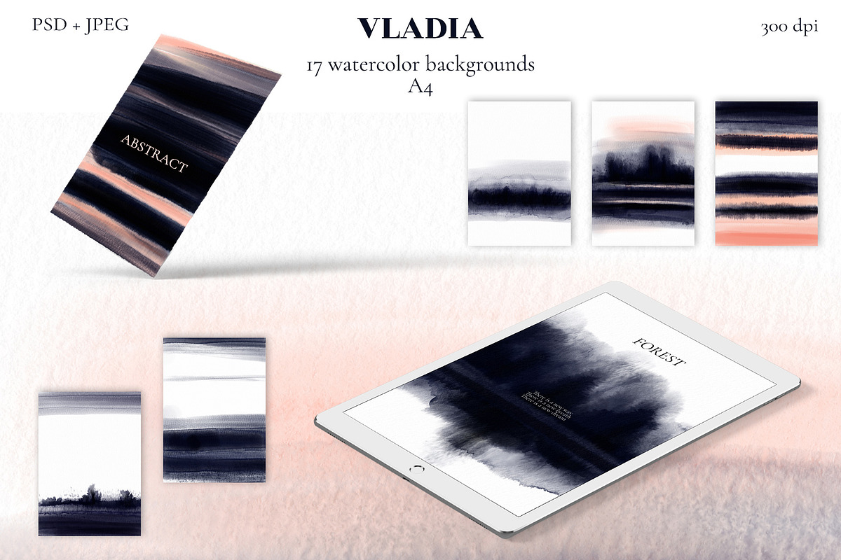 VLADIA watercolor abstract, a Texture Graphic by Salted Galaxy (Photo 2 of 11)