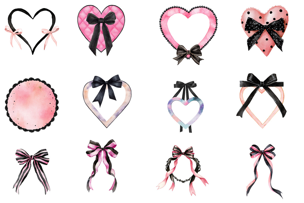Black & Pink Coquette Frame, an Illustration by Designworld (Photo 4 of 4)
