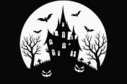 Haunted Halloween Silhouette bundle, an Illustration by BIPLOB EXPERT (Thumbnail 6 of 9)