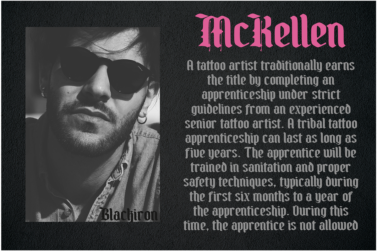 Blackiron - Blackletter Font, a Blackletter Font by madeDeduk (Photo 2 of 6)