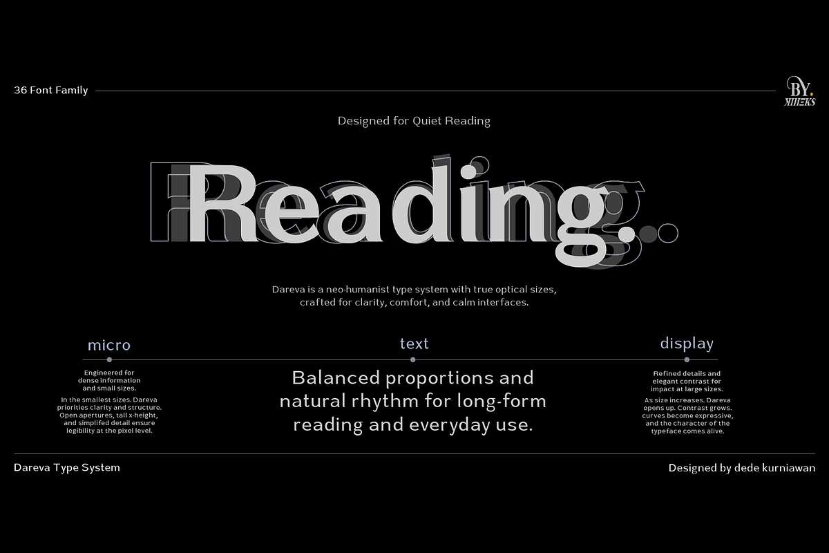 Dareva | Neo-Humanist Typeface, a Sans Serif Font by By Kineks (Photo 4 of 12)