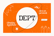 Dept | Display typeface, a Sans Serif Font by ClevUs (Thumbnail 1 of 12)
