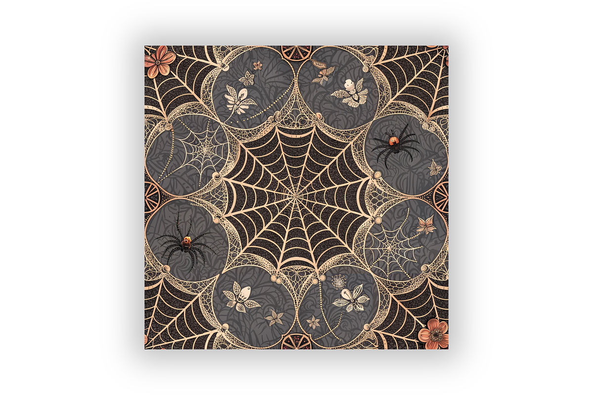 Gothic Lace Spiderweb Digital Paper, a Pattern Graphic by FloridPrintables (Photo 3 of 6)