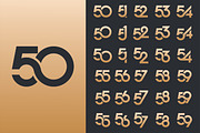 Number 50 to 59 logo designs., a Branding & Logo Template by BARONSTD (Thumbnail 3 of 3)