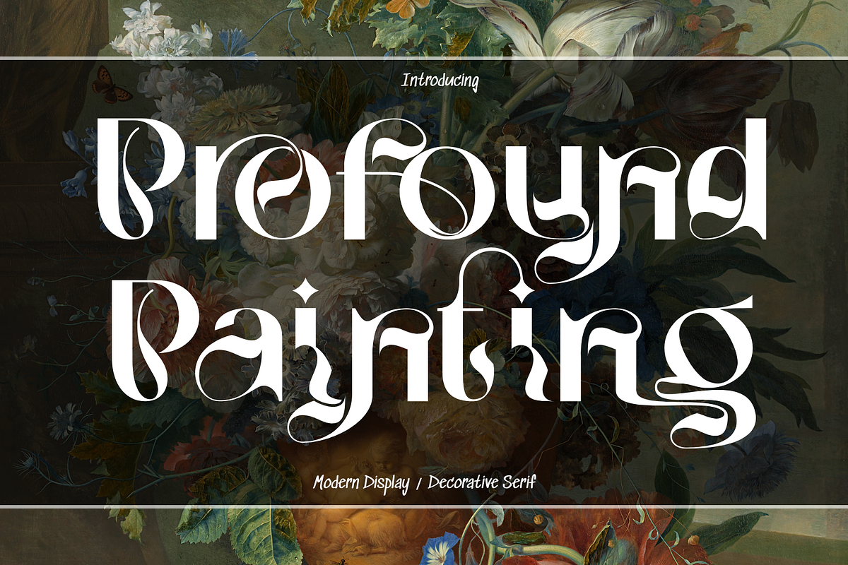 Profound Painting - Ligatures Font, a Sans Serif Font by 177Studio (Photo 1 of 8)