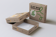 Flat Square Box MockUp, a Cups & Container Mockup by coloformia (Thumbnail 10 of 12)