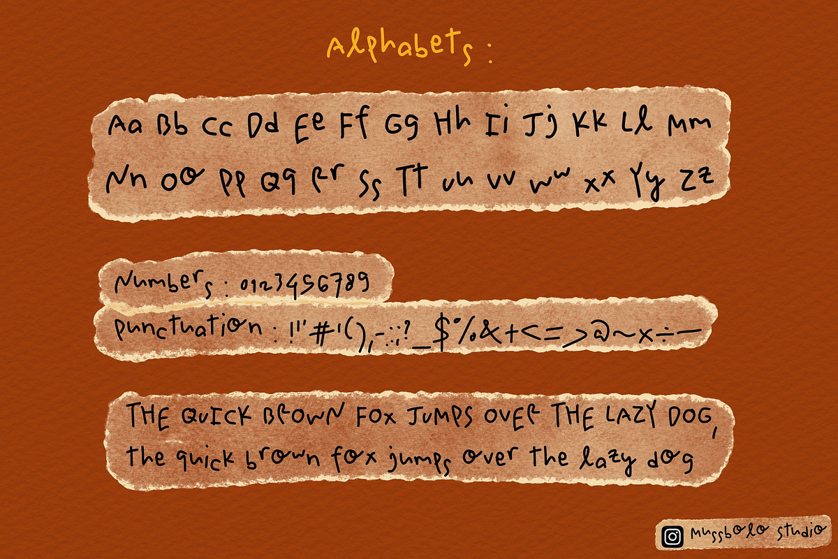 Messy Handwriting Font -Doodle font, a Handwritten Font by Mussbolo Studio (Photo 3 of 3)