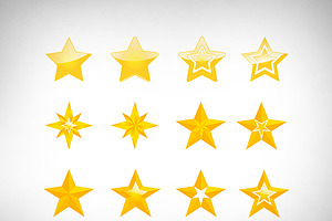 Vector golden stars
