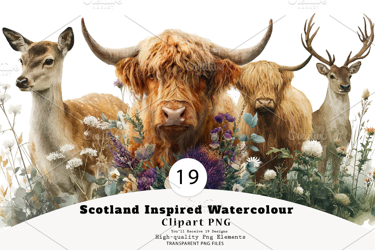 Scotland Inspired Watercolour, a Seasonal Illustration by CreationArt (Photo 1 of 5)