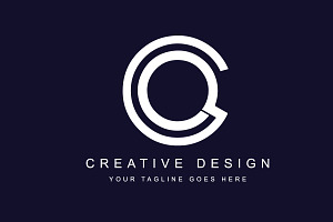 Minimal Letter CQ CO Logo Design