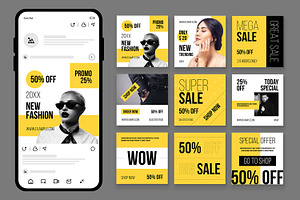 Fashion Sale Social Media Post, a Social Media Template by CreativeShaper