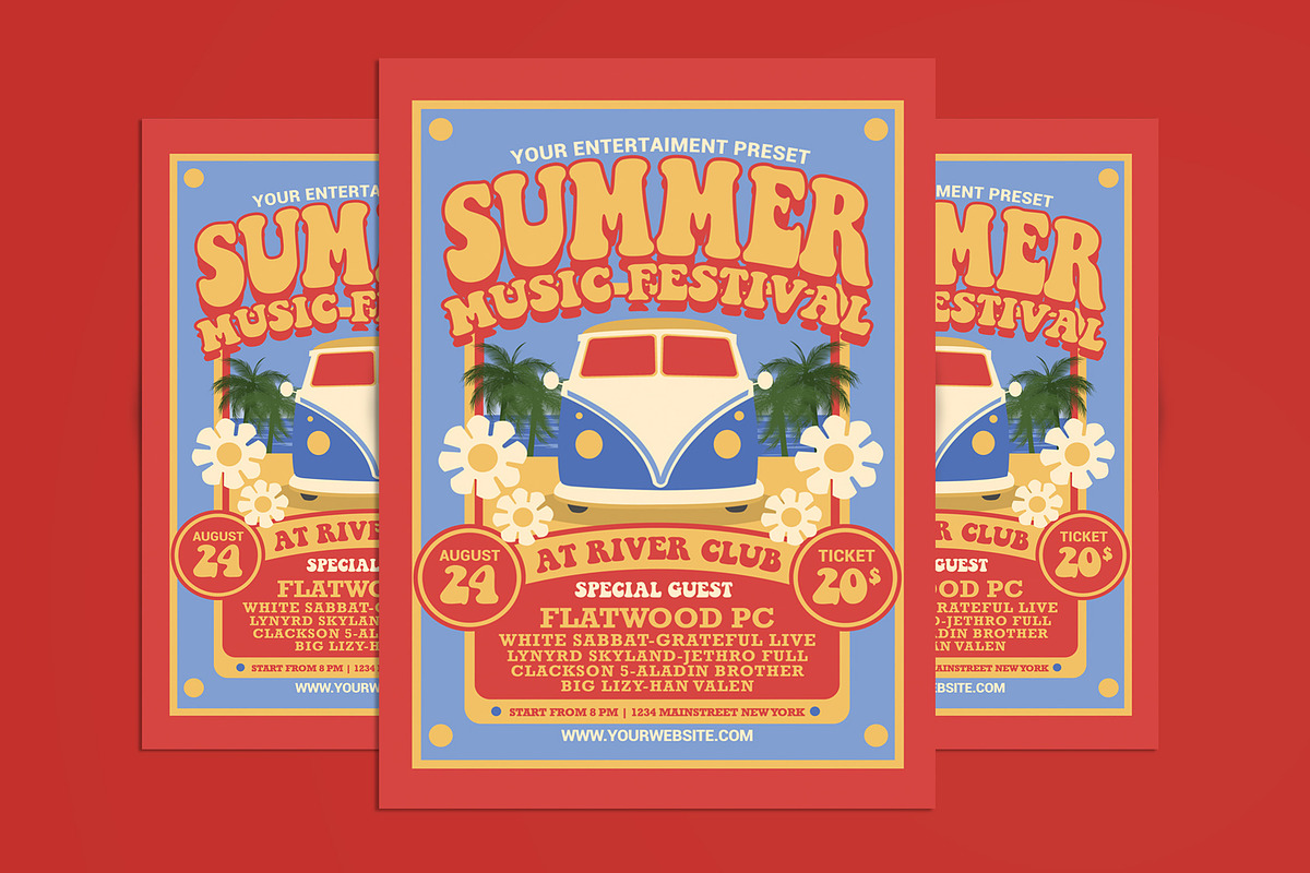 Hippies Summer Music Festival, a Flyer Template by Muhamad Iqbal hidayat (Photo 1 of 4)