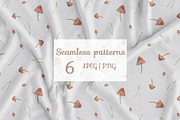 Forest watercolor mushrooms clipart, a Seasonal Illustration by Irina Avdeeva (Thumbnail 9 of 12)