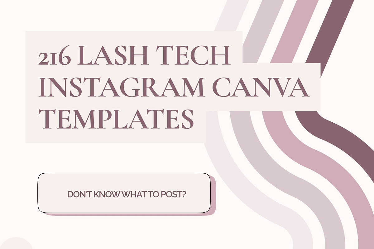 216 Lash Tech Canva Templates, a Social Media Template by MOAROShop (Photo 3 of 11)