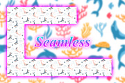 Whale Seamless Pattern, a Pattern Graphic by Digital Studio (Thumbnail 2 of 7)