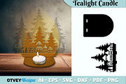 Christmas Scene Tealight Candle, a Decorative Illustration by OTVEY DESIGN (Thumbnail 11 of 13)