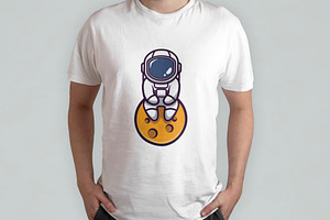 Cute Astronaut Spaceman Cartoon