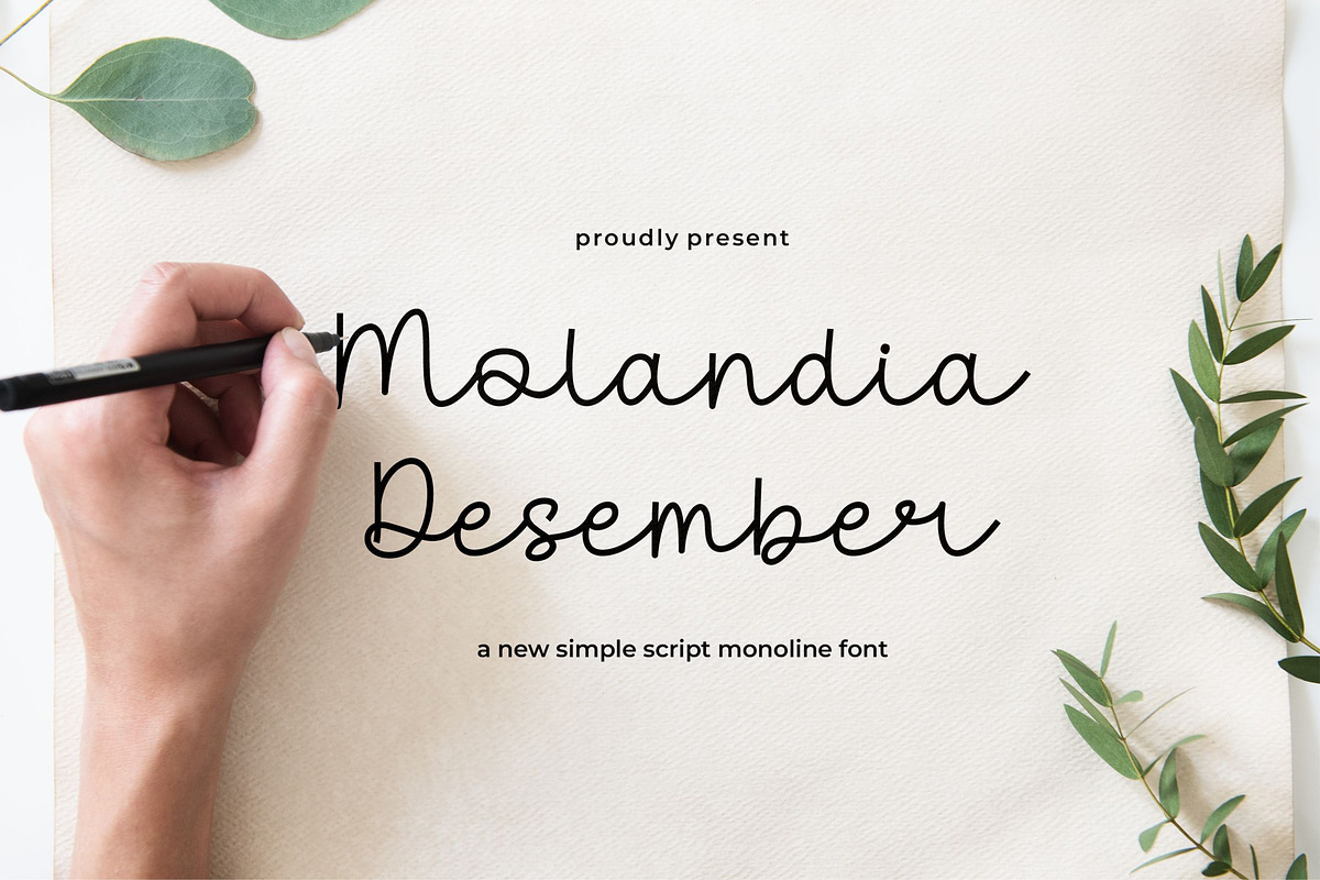 Molandia Desember || Script Font, a Script Font by Idea Studio (Photo 1 of 5)