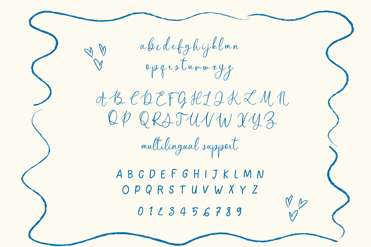 Bonjour Amour — A Whimsical Font, a Handwritten Font by Prestige Artsy Studio (Photo 8 of 8)