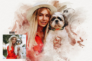 Pet Watercolor Art Photoshop Effect