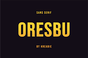 Oresbu Font, a Sans Serif Font by Kreabie (Thumbnail 1 of 2)