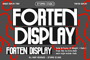Forten Display, a Sans Serif Font by Jetsmax® Studio (Thumbnail 1 of 10)