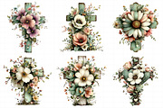 Easter Floral Cross Clipart, an Illustration by Daily.Designs (Thumbnail 7 of 8)