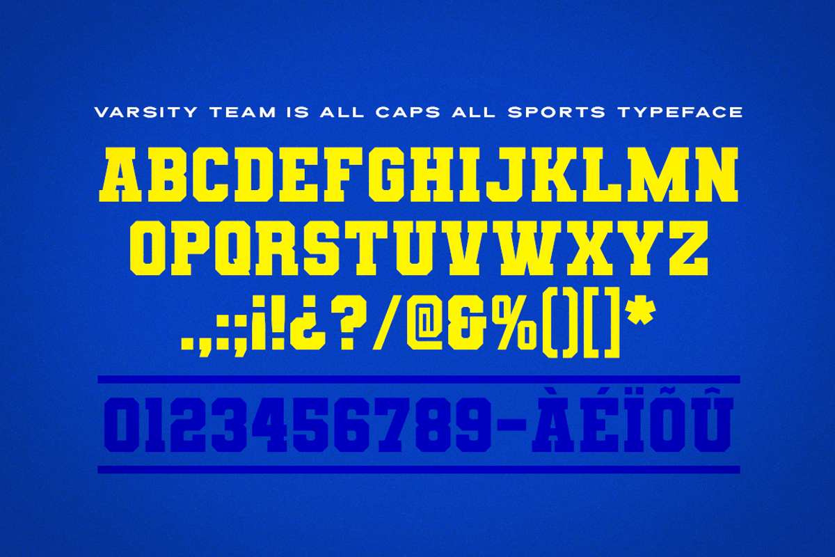 Varsity Team Sports Font preview 2