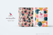 boho flowers, 8 Seamless Pattern 020, a Pattern Graphic by Drawberx (Thumbnail 7 of 10)
