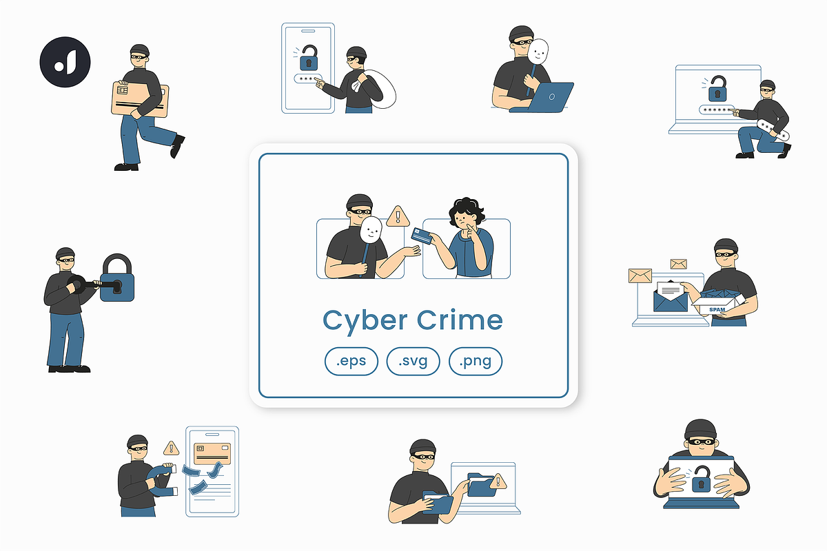 Cyber Crime Illustration, an Object Graphic by Jump Studio (Photo 1 of 12)