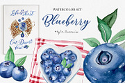 Watercolor - Blueberry, an Illustration by bylin_illustration (Thumbnail 1 of 3)