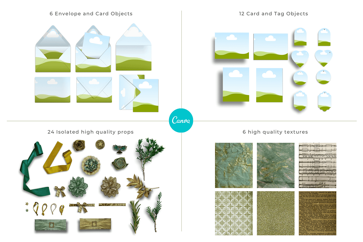 Christmas Stationery Canva Mockups, an Advertising Mockup by Mockup Scene (Photo 5 of 11)