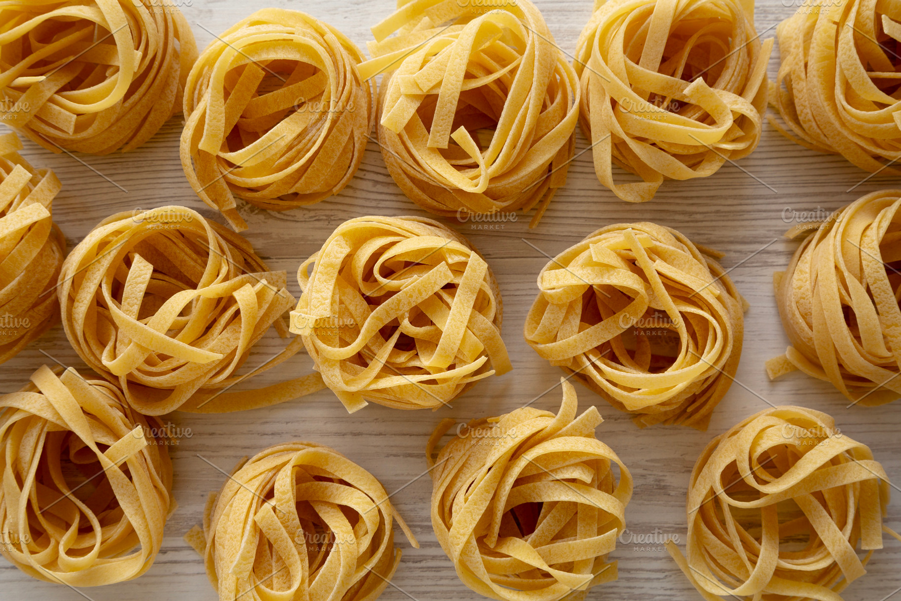 Raw Organic Dry Tagliatelle Pasta Ready to Cook, a Food & Drink Photo by LiudmylaChuhunova