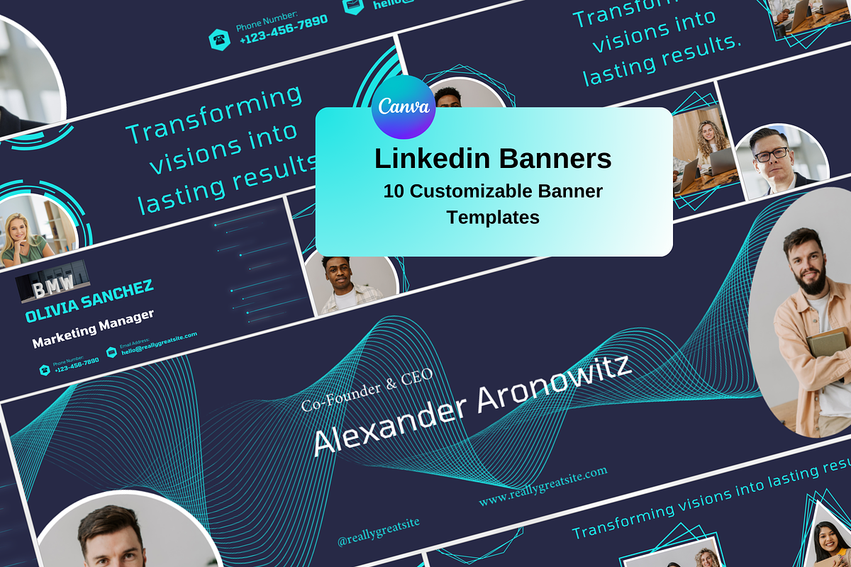 Linkedin Banner Canva Templates, a Social Media Template by GrowthHackingStudio (Photo 1 of 5)