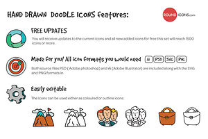 Security Doodle Icons Set